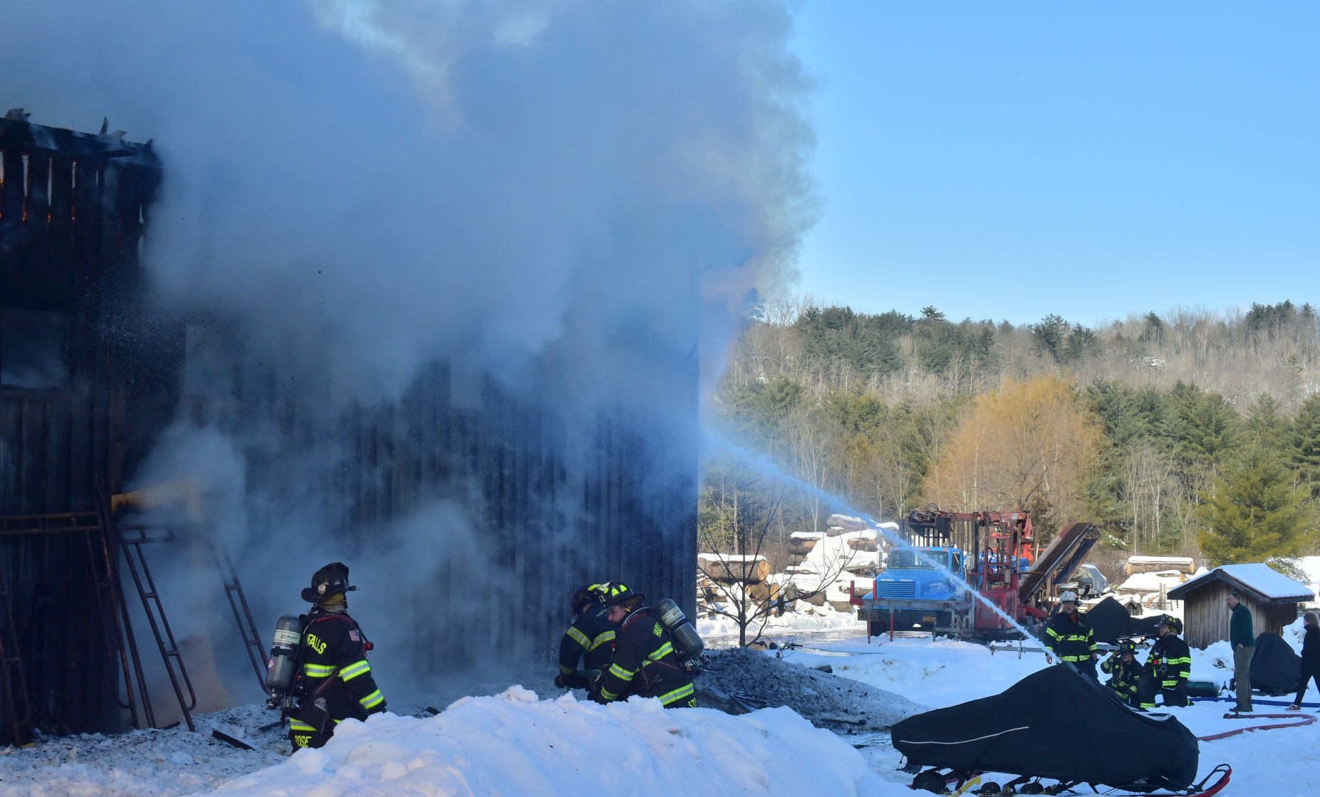 Logging business fire